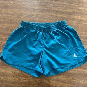 Adidas Teal Athletic  Running Shorts small 4”
